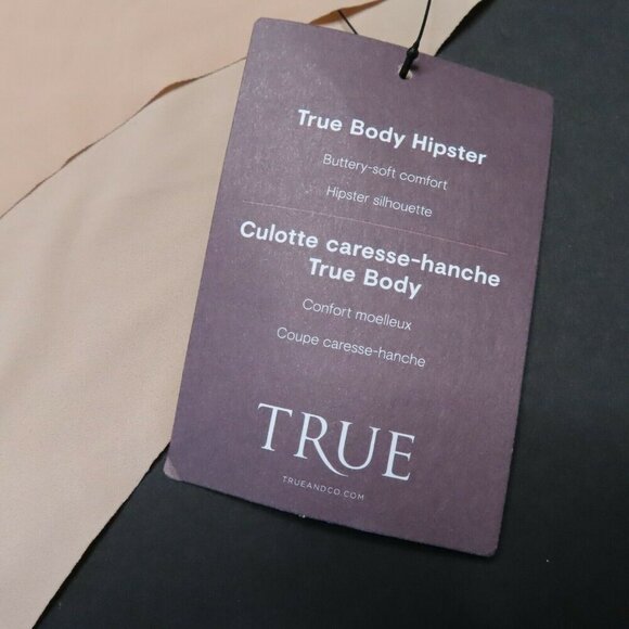 True Women Plus Size 2X Body Hipster Laser Cut Panty Solid Beige Underwear NEW - Picture 2 of 5